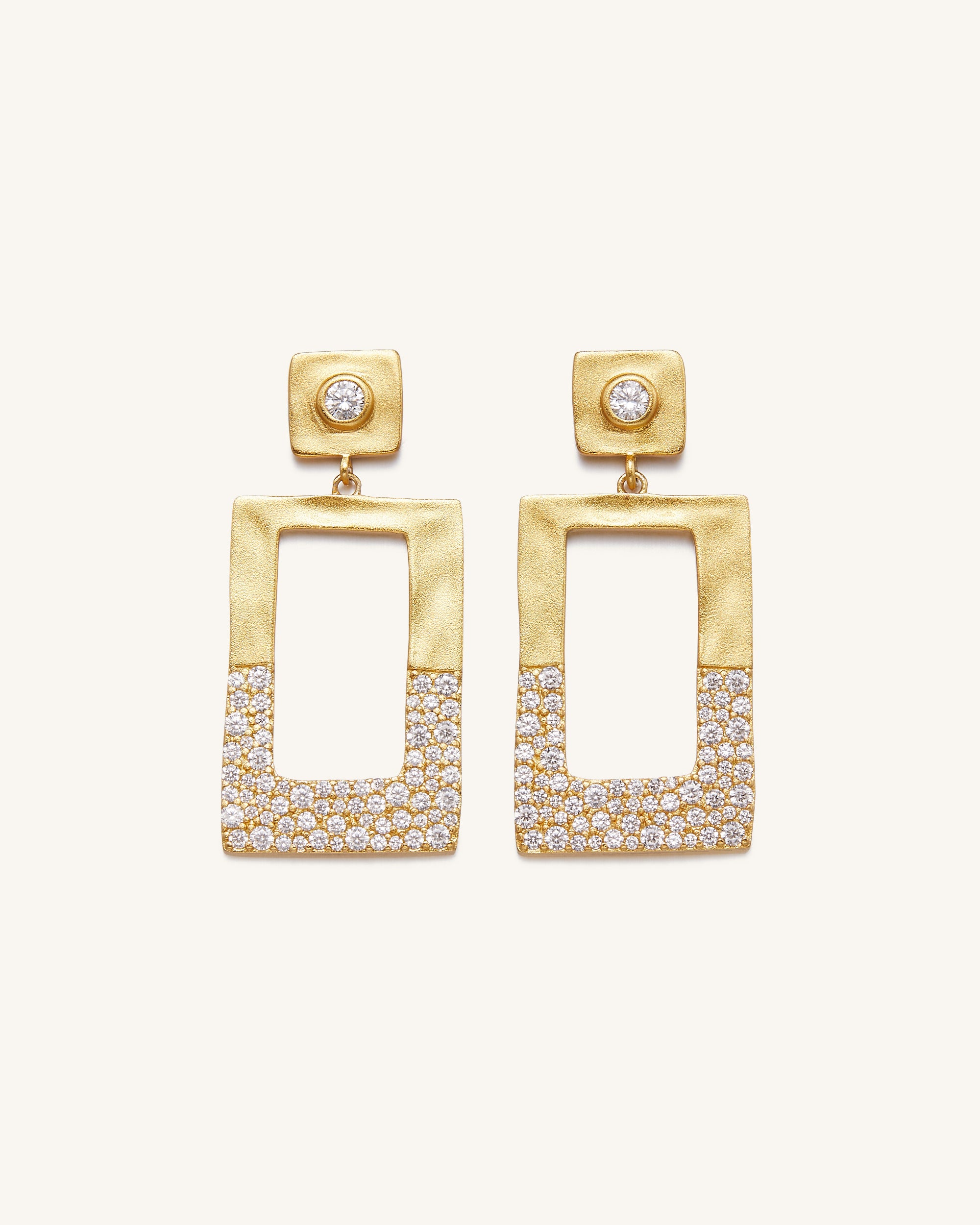 PAIR 18ct Gold Plated Cubic Zirconia Screwback Double Round Sided Stud  Earrings | eBay