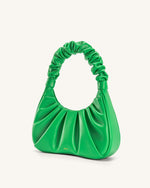 Gabbi Ruched Hobo Handbag - Grass Green