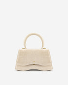 Molly Top Handle Bag - Light Beige Croc