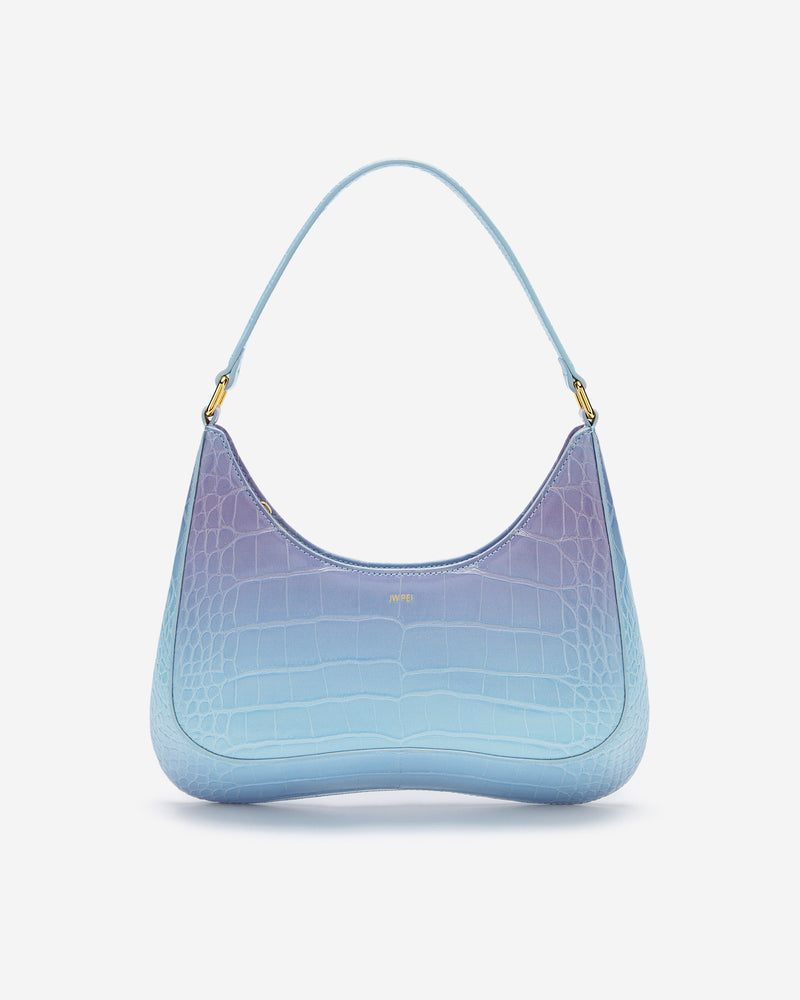 Ruby Shoulder Bag -  Blue & Purple Gradient Croc