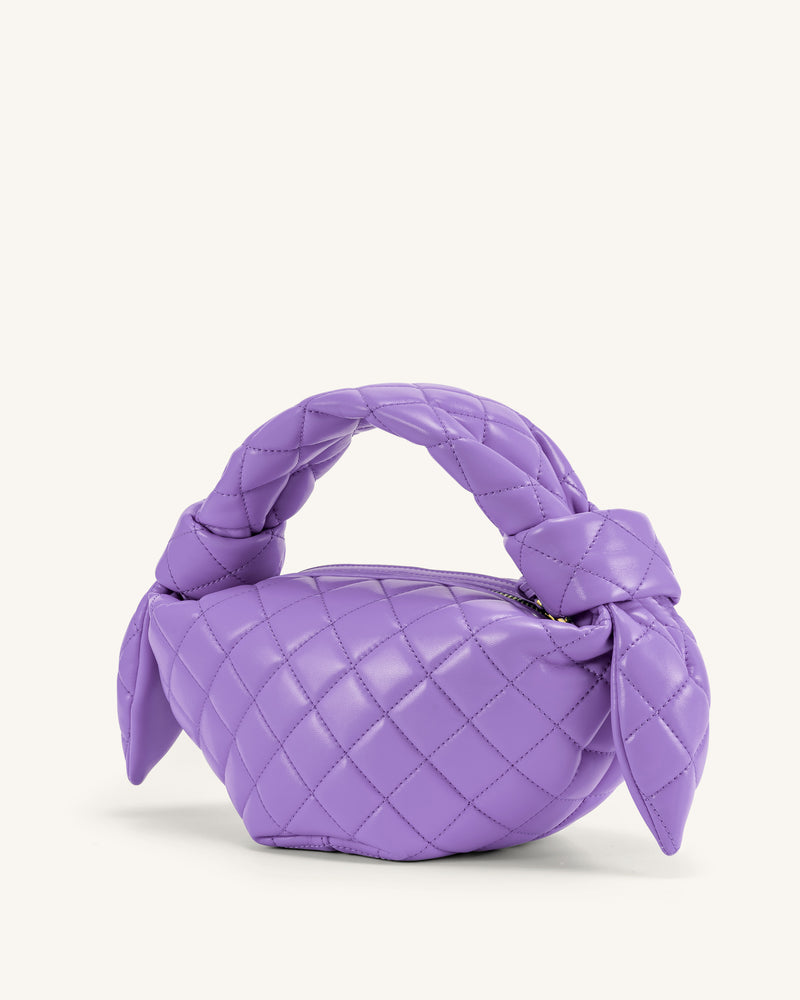Croissant Top Handle Bag - Purple