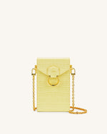 Lola Gradient Chain Phone Case - Light Yellow Croc