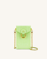 Lola Gradient Chain Phone Case - Lime Green Lizard