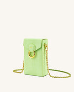 Lola Gradient Chain Phone Case - Lime Green Lizard