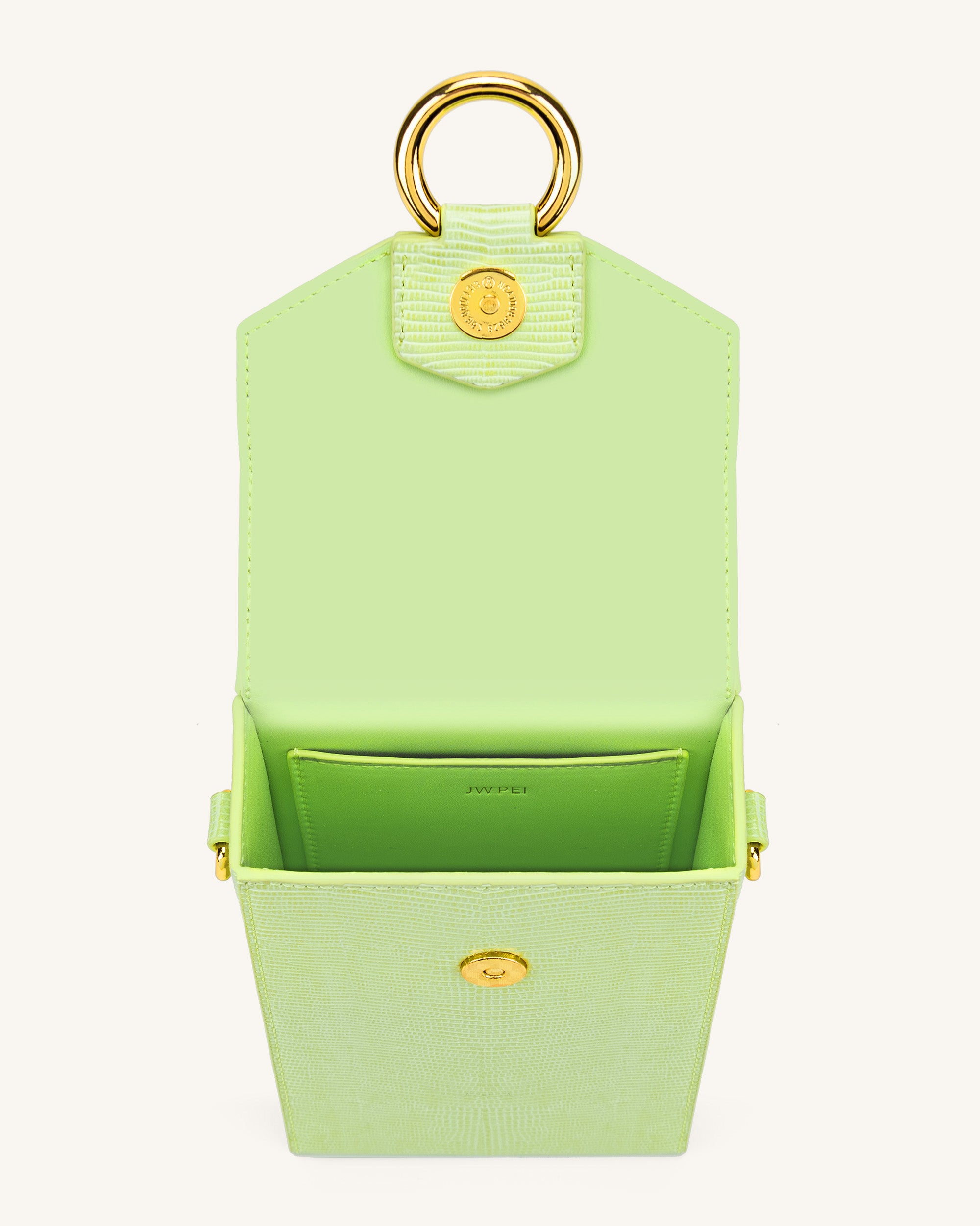 トートバッグ J W ANDERSON Chain Phone Pouch Bright Green AC0230LA0088497 JW Anderson Chain Link Leather Pochette Bag | Liberty