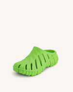 Tara Leaf Platform Clog - Neon Green