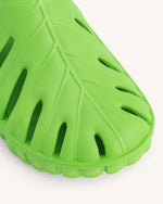 Tara Leaf Platform Clog - Neon Green