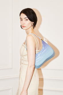 Ruby Shoulder Bag -  Blue & Purple Gradient Croc