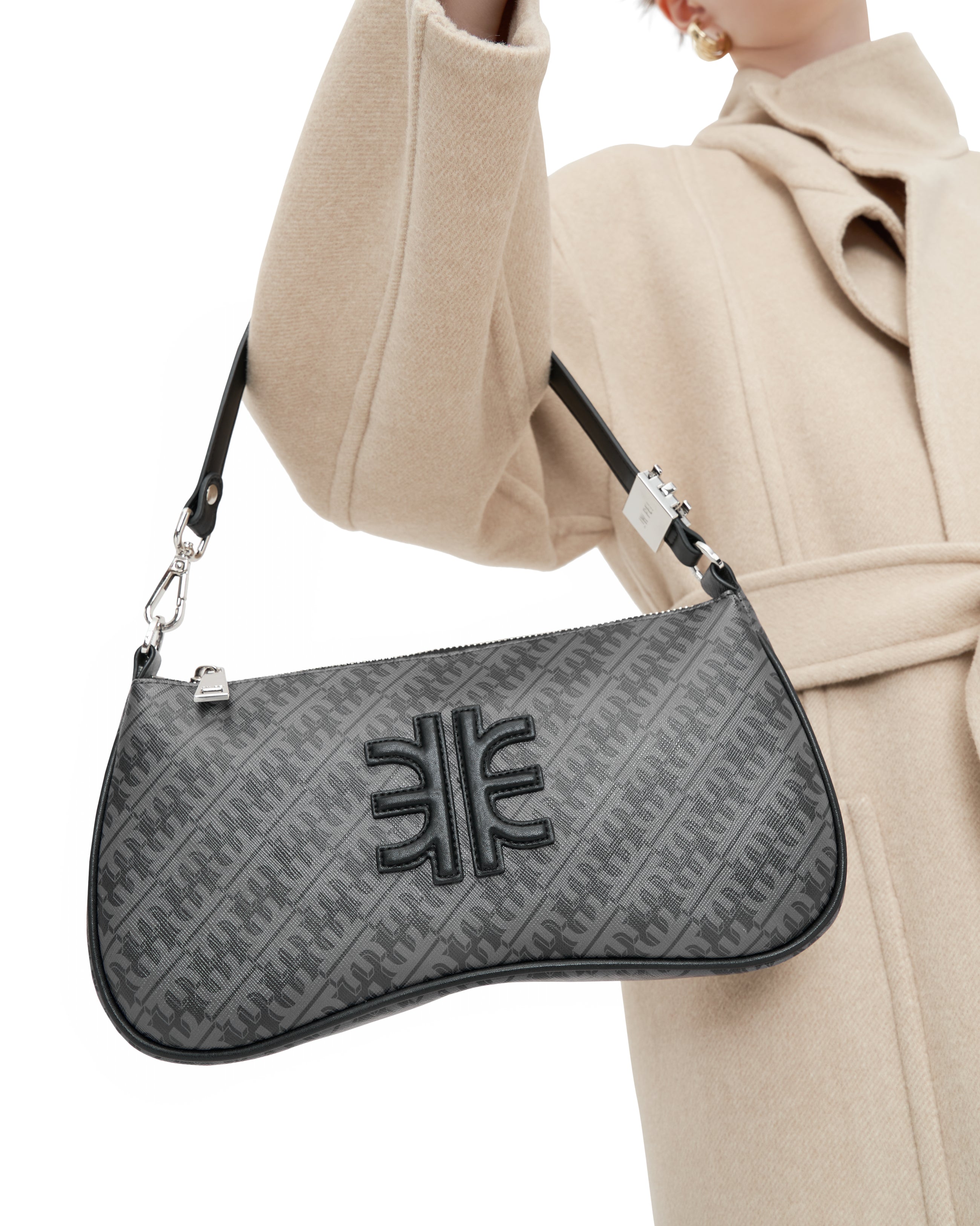 FEI Eva Shoulder Handbag - Iron Black