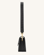 Mini Flap Crossbody - Black Croc