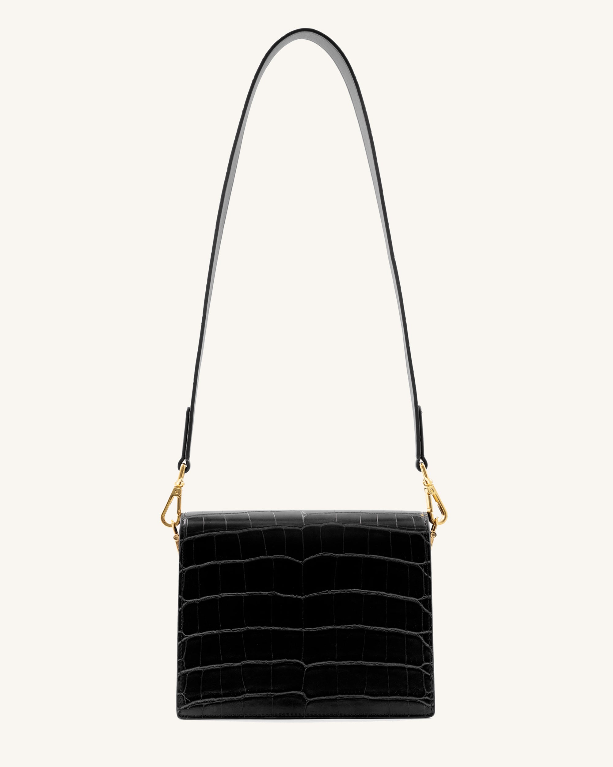 embossed bag black